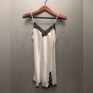 Victoria’s Secret Vintage Silk Neglige With Lace Trim